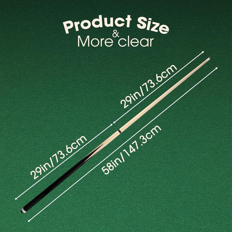 FTPGBL Professional Pool Cue Stick for Adults or Kids 20 OZ 36" 42" 48" 52" 58" 12/14/16/18OZ Billiard Cue Stick with 13mm Tip Set of 2 Set of 4 - Image 2